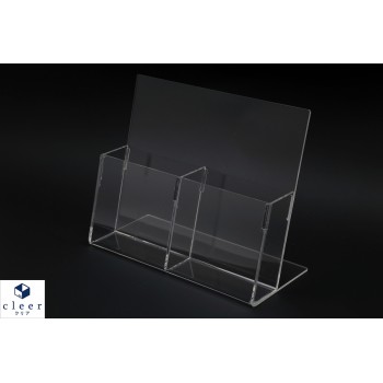 Acrylic 1/3 A4 Brochure Holder Stand 1 Layer
